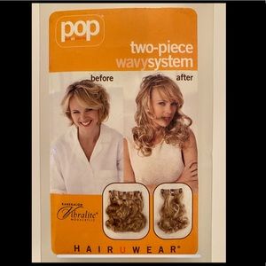Hairuwear Pop Two-piece Wavy System Midnight Brown